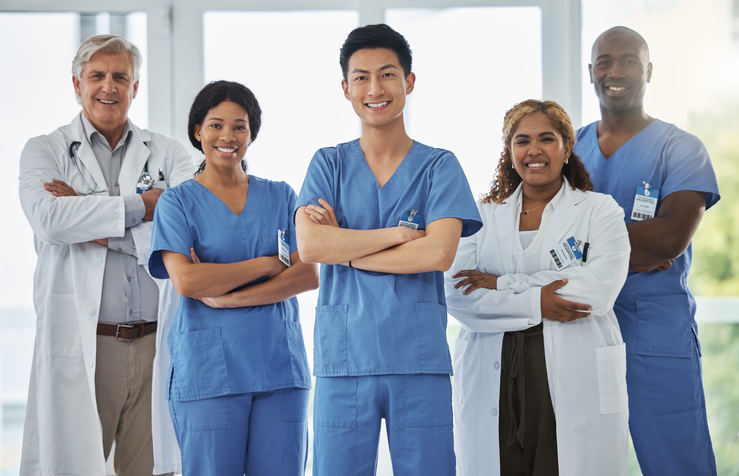 Healthcare professionals in a planning discussion